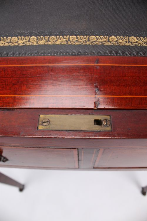 EDWARDIAN INLAID MAHOGANY METAMORPHIC WRITING DESK - ADDITIONAL PHOTO 8