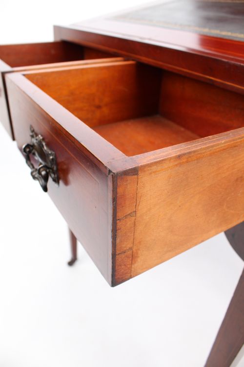EDWARDIAN INLAID MAHOGANY METAMORPHIC WRITING DESK - ADDITIONAL PHOTO 9