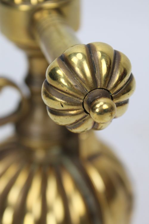 PAIR VICTORIAN BRASS FIRE TOOL DOGS JAMES CARTLAND SONS - ADDITIONAL PHOTO 7