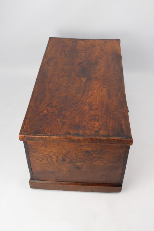 fig 1. Antique Georgian Elm Blanket Chest