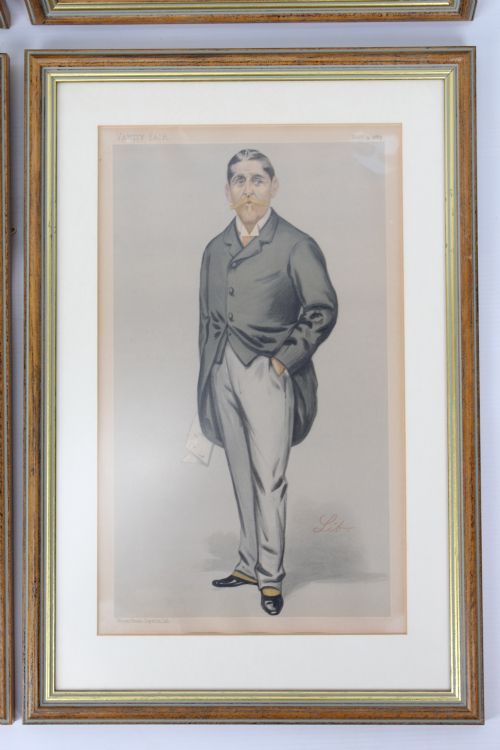 fig 2. Set of 6 Antique Victorian Vanity Fair Spy Prints