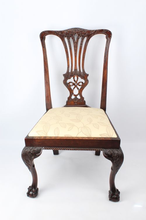 Antique Victorian Mahogany Chippendale Desk Chair