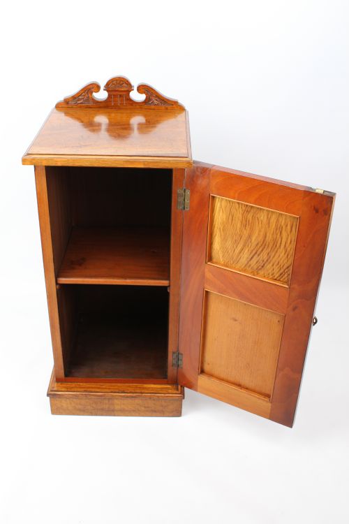TALL VICTORIAN ASH BEDSIDE CABINET - ADDITIONAL PHOTO 4