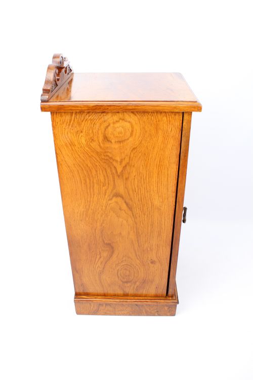 TALL VICTORIAN ASH BEDSIDE CABINET - ADDITIONAL PHOTO 5