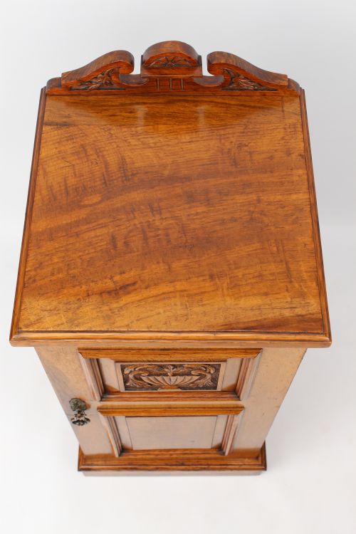 TALL VICTORIAN ASH BEDSIDE CABINET - ADDITIONAL PHOTO 6