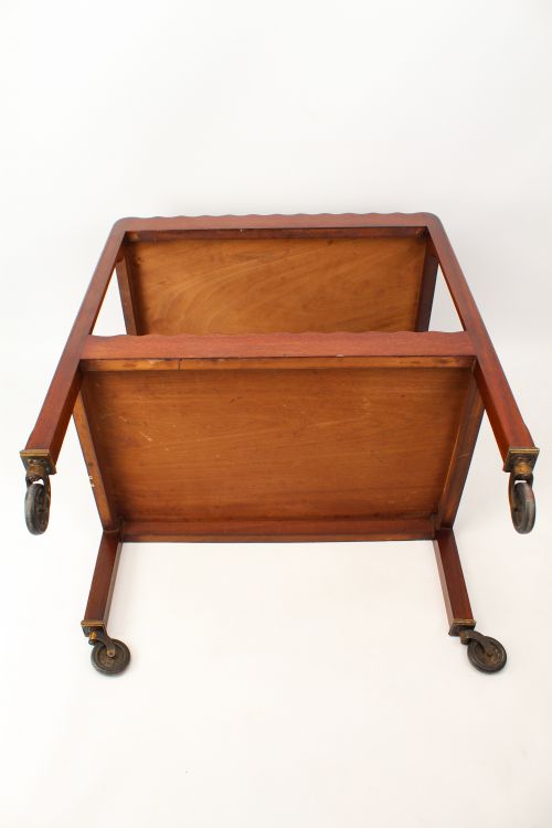 ANTIQUE MAHOGANY TWO TIER TROLLEY - ADDITIONAL PHOTO 5