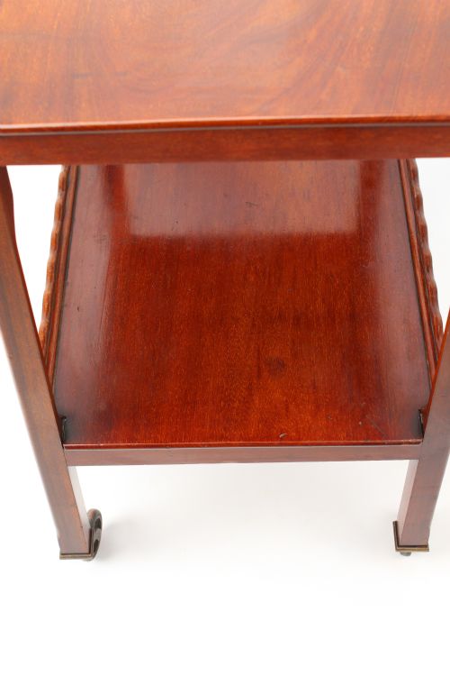 ANTIQUE MAHOGANY TWO TIER TROLLEY - ADDITIONAL PHOTO 8