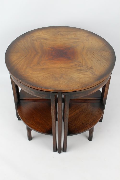 Art Deco Quartetto Nest of 4 Mahogany Tables