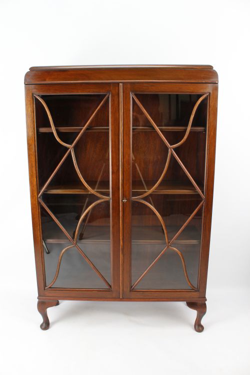Slim Edwardian Mahogany Bookcase
