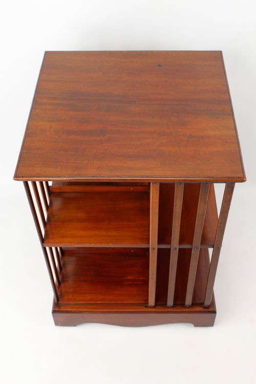 fig 1. Small Sized Edwardian Mahogany Revolving Bookcase