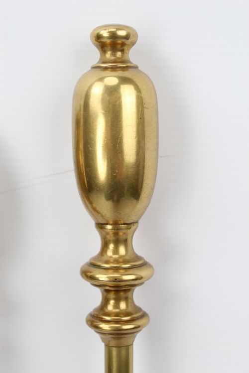 SET LARGE VICTORIAN BRASS FIRE TOOLS - ADDITIONAL PHOTO 9