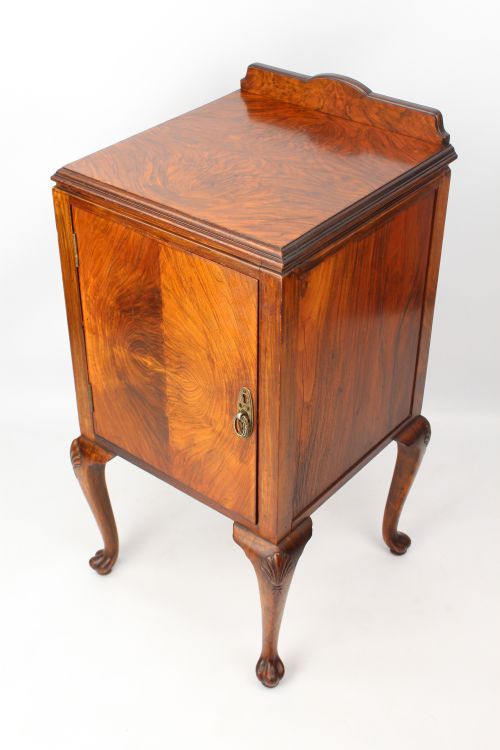 fig 1. Burr Walnut Bedside Cabinet