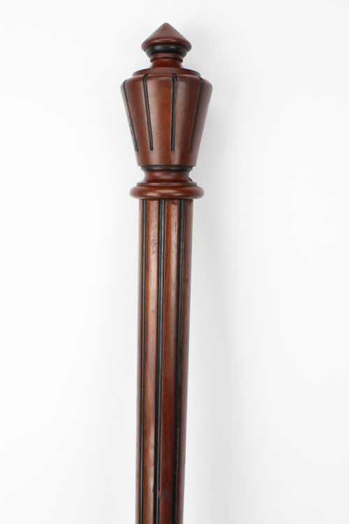 ANTIQUE VICTORIAN MAHOGANY CURTAIN POLE 5FT 5 - ADDITIONAL PHOTO 1