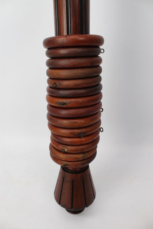 ANTIQUE VICTORIAN MAHOGANY CURTAIN POLE 5FT 5 - ADDITIONAL PHOTO 2