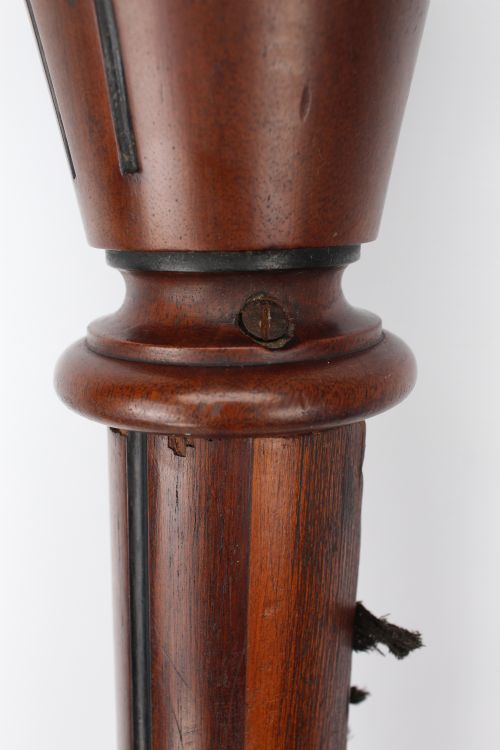 ANTIQUE VICTORIAN MAHOGANY CURTAIN POLE 5FT 5 - ADDITIONAL PHOTO 6