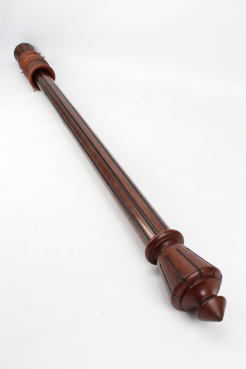 ANTIQUE VICTORIAN MAHOGANY CURTAIN POLE 5FT 5 - ADDITIONAL PHOTO 8