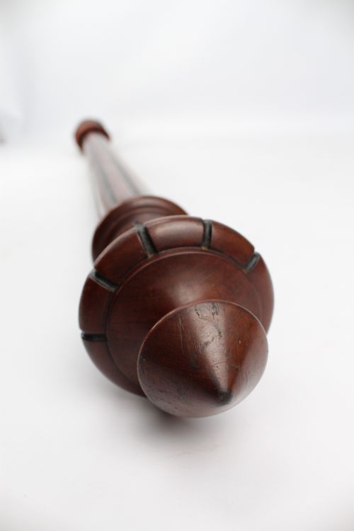 fig 1. Antique Victorian Mahogany Curtain Pole (6FT)