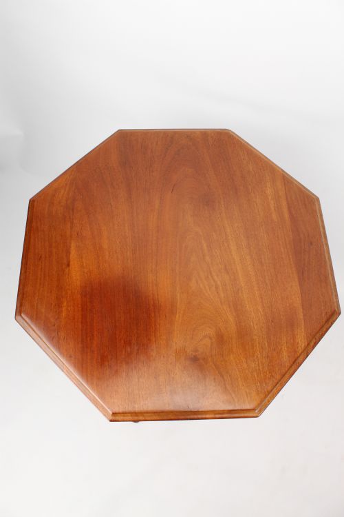 VICTORIAN MAHOGANY OCTAGONAL LAMP TABLE WITH TILT TOP - ADDITIONAL PHOTO 12