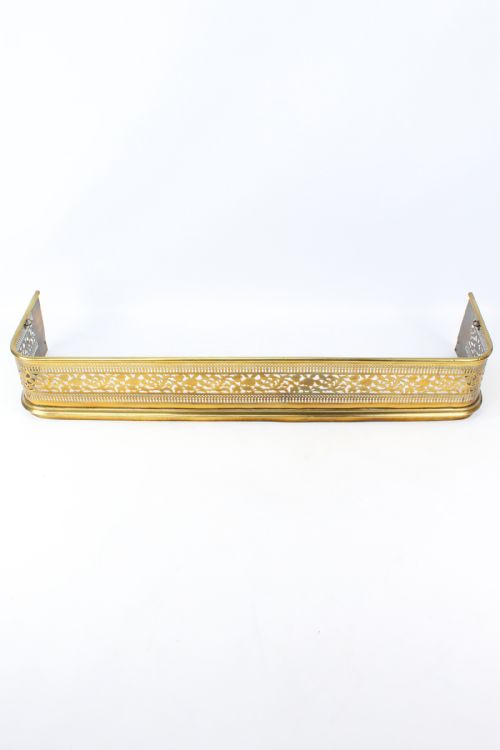 fig 1. Victorian Pierced Brass Fire Fender 4FT