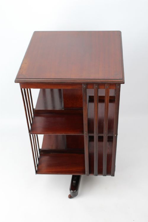 fig 1. Edwardian Mahogany Revolving Bookcase