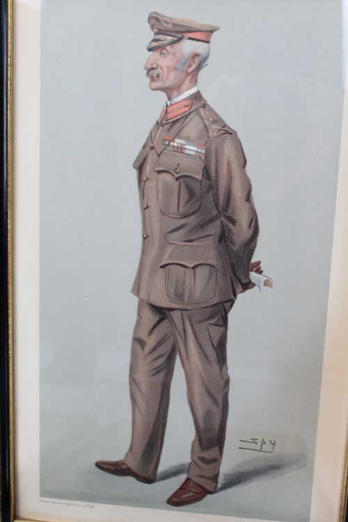 fig 2. Set 4 Antique Vanity Fair Spy Military Prints