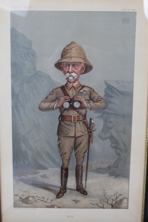 fig 4. Set 4 Antique Vanity Fair Spy Military Prints