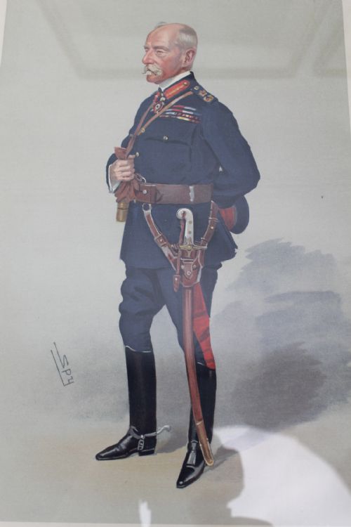 fig 6. Set 4 Antique Vanity Fair Spy Military Prints