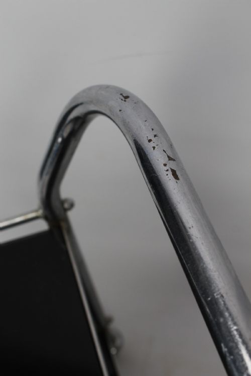 ART DECO CHROME BLACK GLASS TROLLEY - ADDITIONAL PHOTO 3