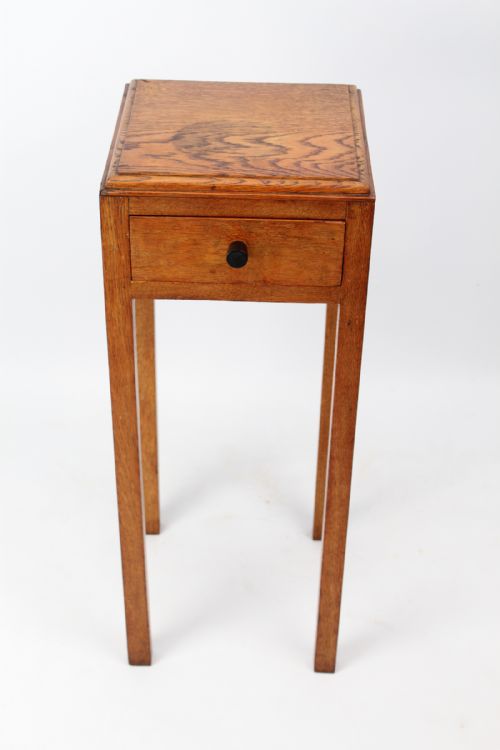 fig 1. Small Art Deco Oak Lamp Table