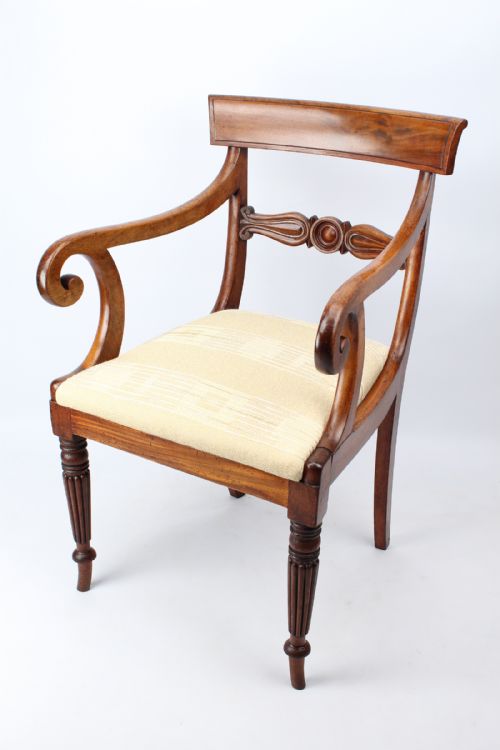 fig 1. Antique Regency Mahogany Carver Chair
