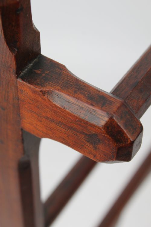 VICTORIAN GOTHIC REVIVAL WALNUT TOWEL RAIL - ADDITIONAL PHOTO 4