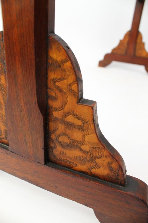 VICTORIAN GOTHIC REVIVAL WALNUT TOWEL RAIL - ADDITIONAL PHOTO 9