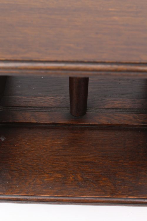 SMALL EDWARDIAN ARTS CRAFTS OAK TABLE TOP REVOLVING BOOKCASE - ADDITIONAL PHOTO 6