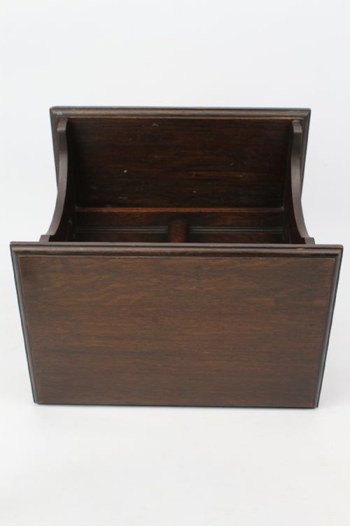 SMALL EDWARDIAN ARTS CRAFTS OAK TABLE TOP REVOLVING BOOKCASE - ADDITIONAL PHOTO 9