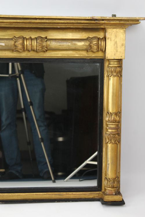 fig 1. Large Antique Regency Gilt Overmantle Mirror