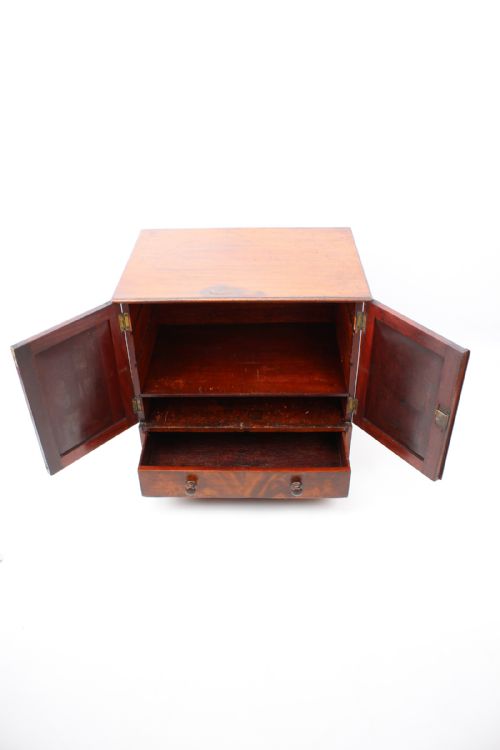 fig 1. Small Antique Regency Mahogany Table Top Cabinet