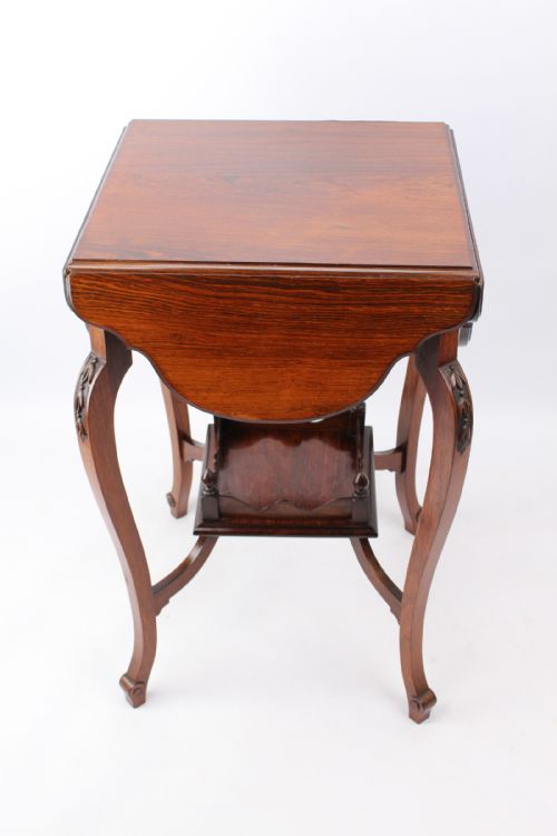 SMALL VICTORIAN ROSEWOOD GAMES TABLE LAMP TABLE GILLOW - ADDITIONAL PHOTO 1
