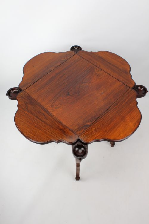 SMALL VICTORIAN ROSEWOOD GAMES TABLE LAMP TABLE GILLOW - ADDITIONAL PHOTO 2