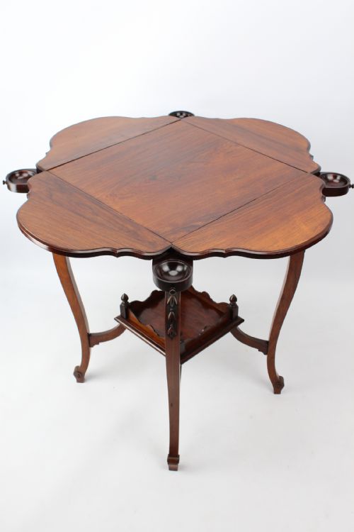 SMALL VICTORIAN ROSEWOOD GAMES TABLE LAMP TABLE GILLOW - ADDITIONAL PHOTO 3