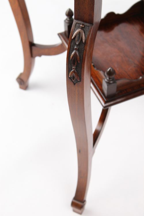 SMALL VICTORIAN ROSEWOOD GAMES TABLE LAMP TABLE GILLOW - ADDITIONAL PHOTO 4