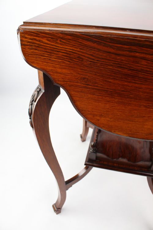 SMALL VICTORIAN ROSEWOOD GAMES TABLE LAMP TABLE GILLOW - ADDITIONAL PHOTO 8