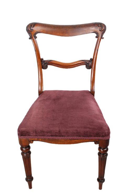 fig 1. Pair Victorian Rosewood Dining Chairs