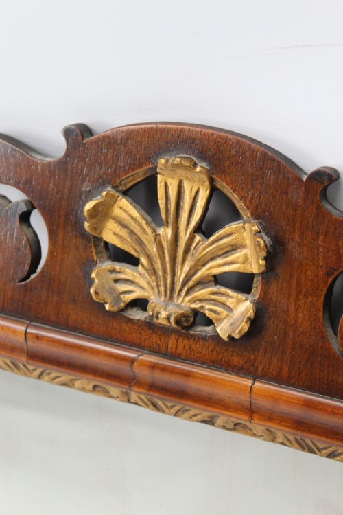 GEORGE II WALNUT CHIPPENDALE FRETWORK MIRROR - ADDITIONAL PHOTO 2