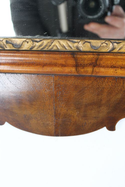 GEORGE II WALNUT CHIPPENDALE FRETWORK MIRROR - ADDITIONAL PHOTO 5