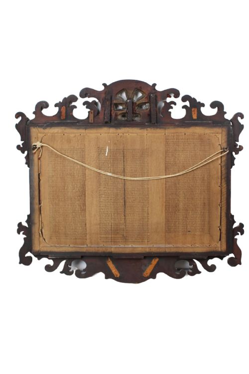 GEORGE II WALNUT CHIPPENDALE FRETWORK MIRROR - ADDITIONAL PHOTO 10