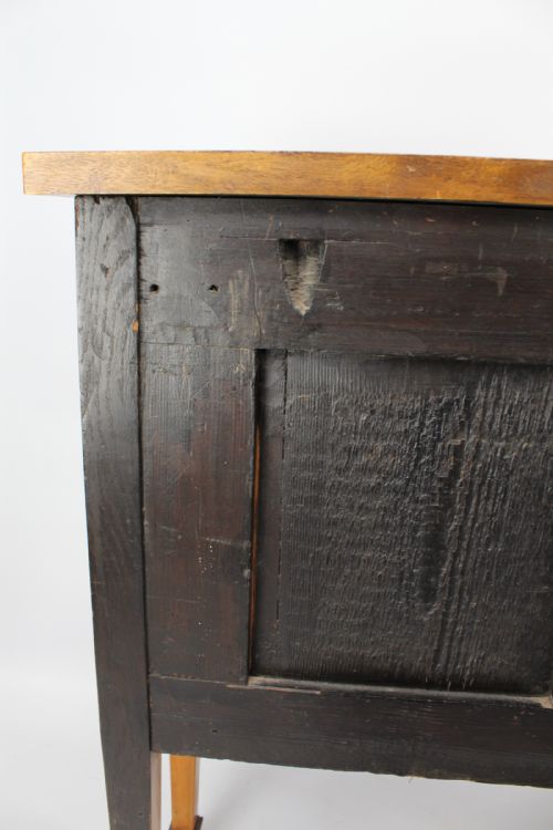 VICTORIAN PAINTED SATINWOOD BOW FRONT SIDE CABINET - ADDITIONAL PHOTO 17