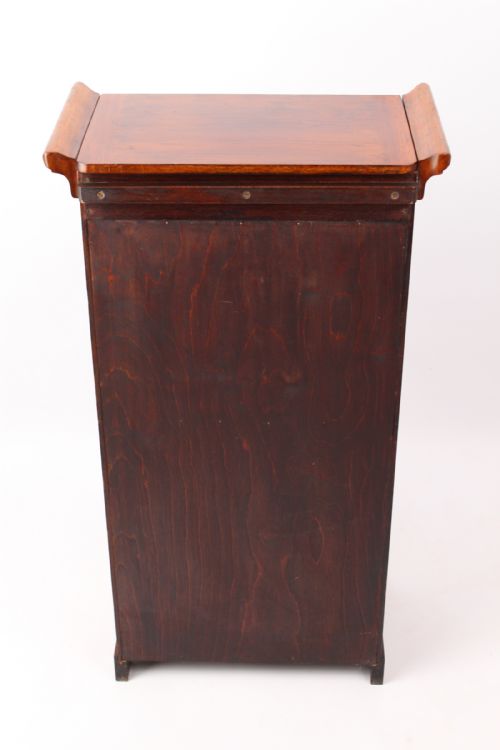 SLIM EDWARDIAN WALNUT MUSIC CABINET - ADDITIONAL PHOTO 7