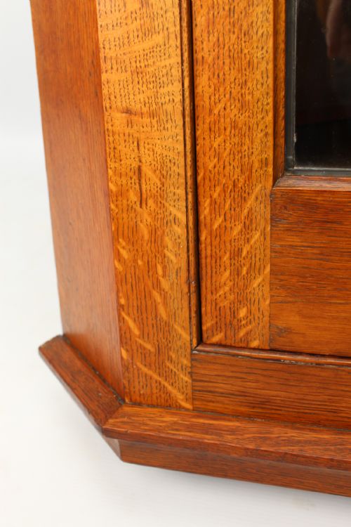 VICTORIAN ARTS CRAFTS OAK CORNER CUPBOARD - ADDITIONAL PHOTO 12