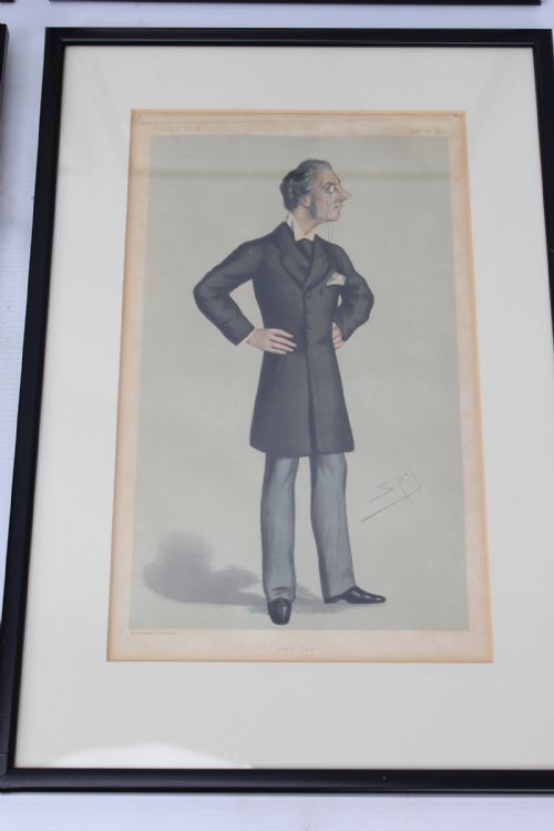 fig 3. Pair Antique Vanity Fair Spy Prints