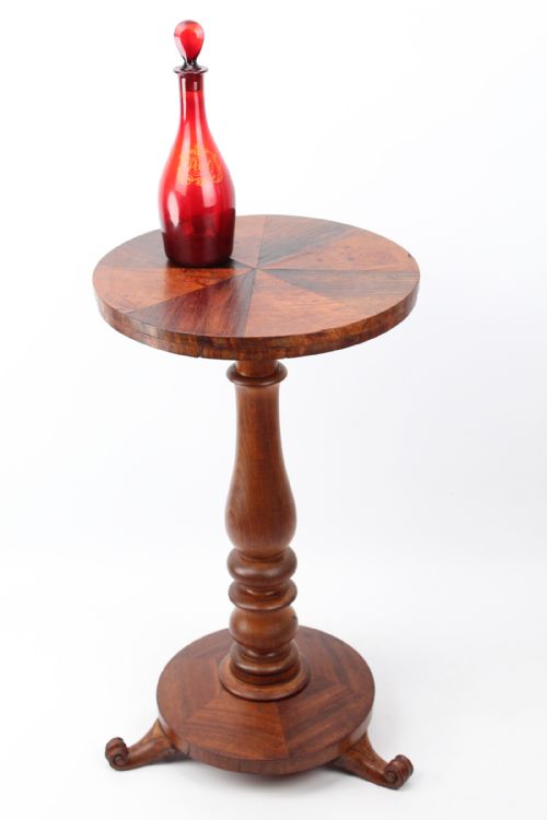 ANTIQUE WILLIAM IV SPECIMEN WOOD TOP LAMP TABLE - ADDITIONAL PHOTO 2